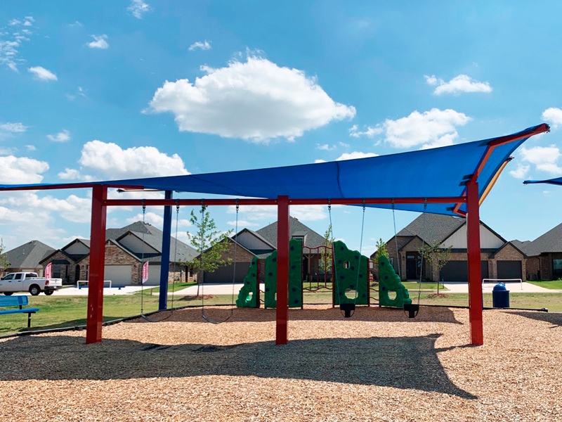 Playground Swing Set with Shade